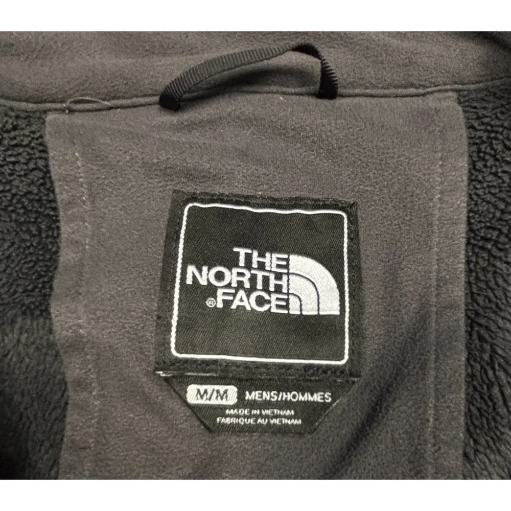 The North Face Denali Fleece Jacket Mens M Gray Black Full Zip Pullover TCN1 F13